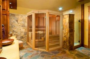 sauna in master bathroom, home renovation in Toronto 